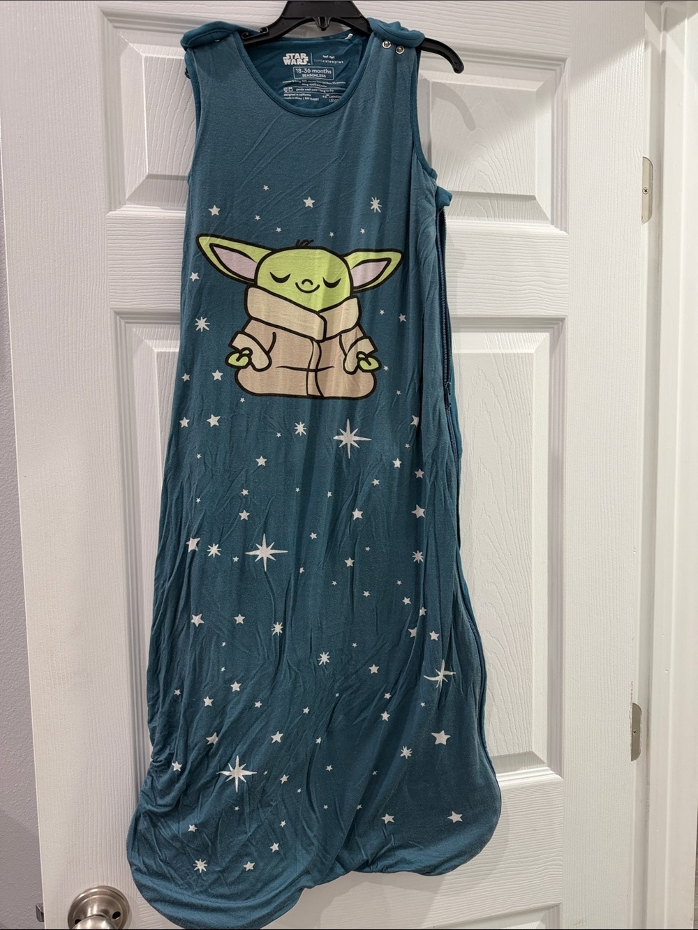 Star Wars Kids Sleep Sack Pajama in Teal with Grogu